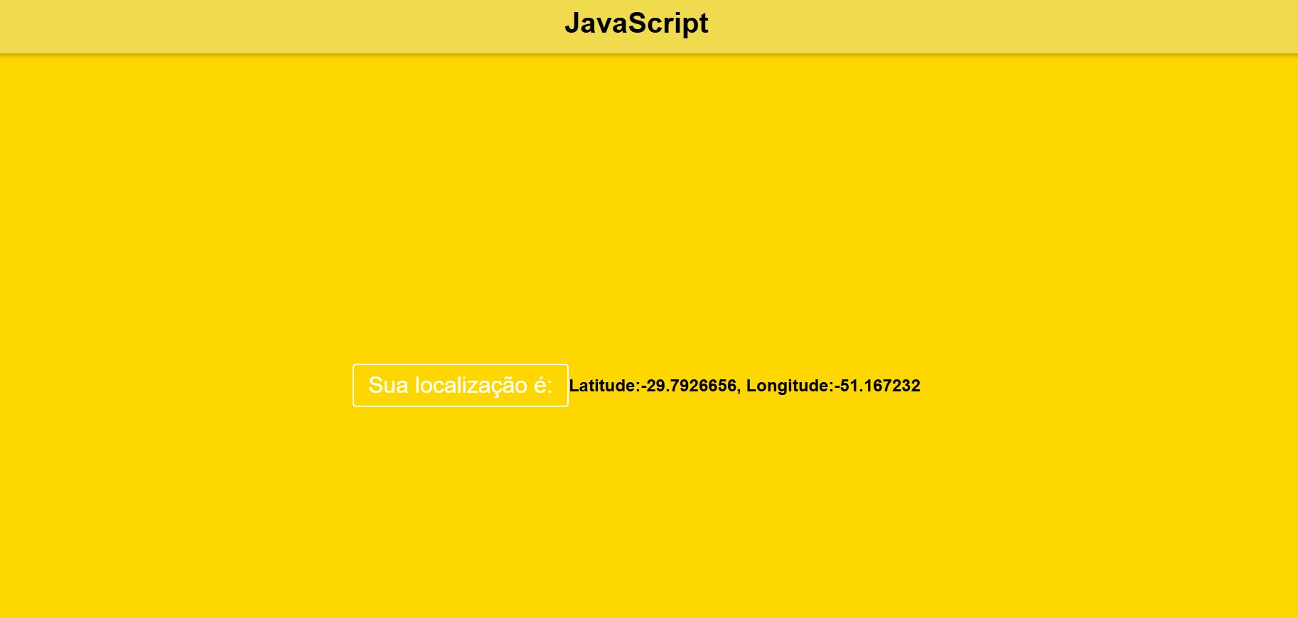 Geolocalização JavaScript